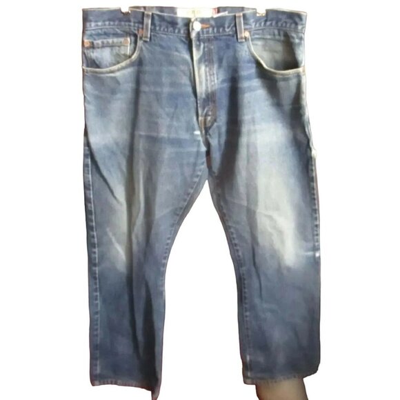 Mens Levi's 517 Jeans 38x32 Bootcut Raw Dark Denim Jeans Men's Size 38x32 - Picture 1 of 7